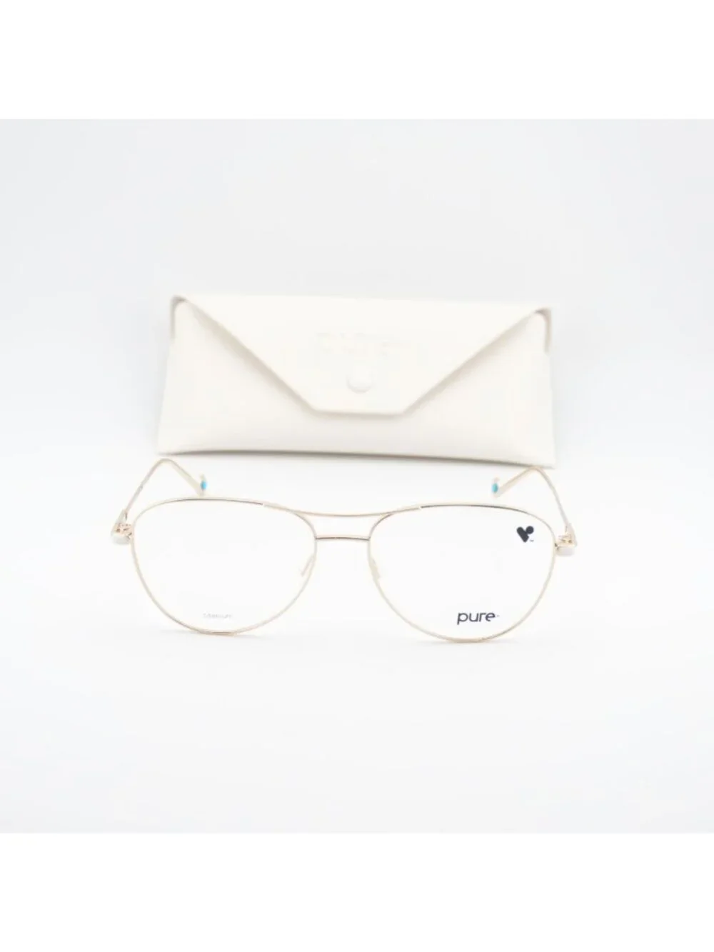 Pure P-5024 N 719 Square Eyeglasses 56mm – Gold